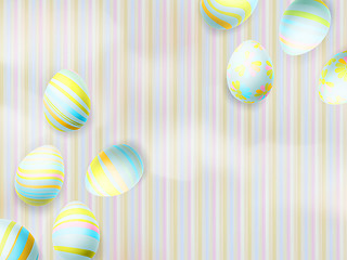 Image showing Blue Easter eggs on a color background. EPS 10