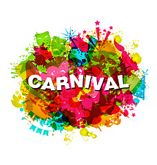 Image showing Carnival Splotch Abstract Grunge Watercolor Background