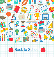 Image showing Back to School Background with Education Objects
