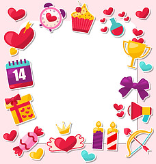 Image showing Greeting Card for Valentine\'s Day. Place for Your Text