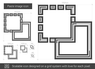 Image showing Paste image line icon.