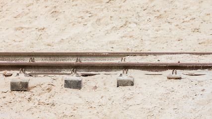 Image showing Desert railroad track