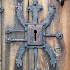 Image showing Keyhole of old doorlock