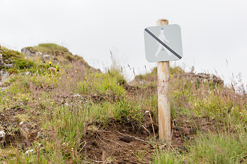 Image showing Forbidden to walk over here - Iceland