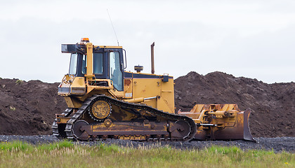 Image showing Bulldozer in the field