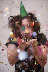 Image showing confetti man on party