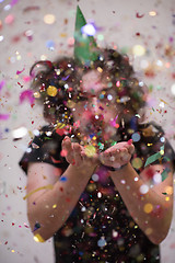 Image showing confetti man on party