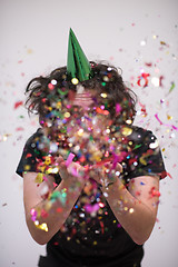 Image showing confetti man on party