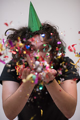 Image showing confetti man on party