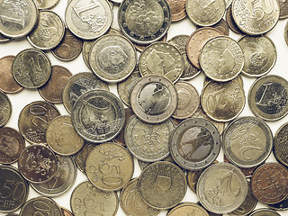 Image showing Vintage Euro coins