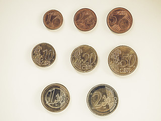 Image showing Vintage Euro coins series