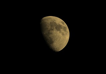 Image showing Gibbous moon sepia