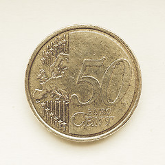 Image showing Vintage Euro coin