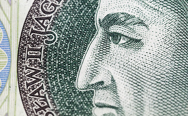 Image showing Polish Zloty closeup