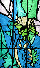 Image showing Stained glass church window