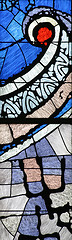 Image showing Stained glass church window