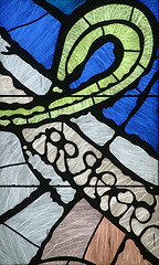 Image showing Stained glass church window