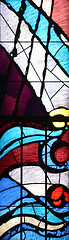 Image showing Stained glass church window