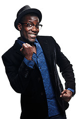 Image showing The black man with happy expression