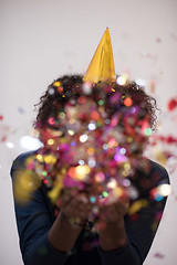 Image showing confetti man on party