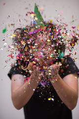 Image showing confetti man on party