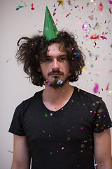 Image showing confetti man on party