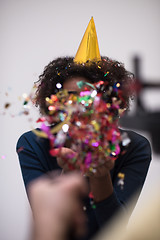 Image showing confetti man on party