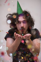 Image showing confetti man on party