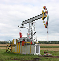Image showing Oil pumpjack. Oil industry equipment.