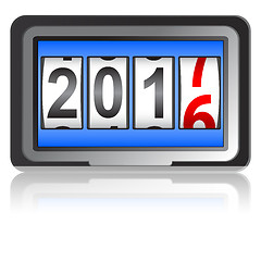 Image showing New Year 2017 counter illustration