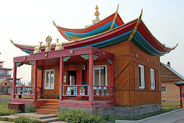 Image showing Tibetan style Mahayana Buddhist Temple Datsan in Siberian town of Ivolginsk near Ulan Ude, Russia