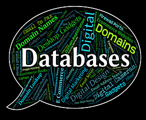 Image showing Databases Word Indicates Info Text And Megabyte