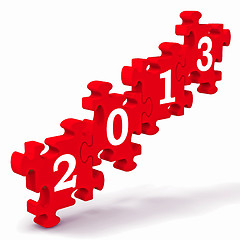 Image showing 2013 Puzzle Showing New Year\'s Resolutions