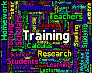 Image showing Training Word Shows Education Learn And Lesson