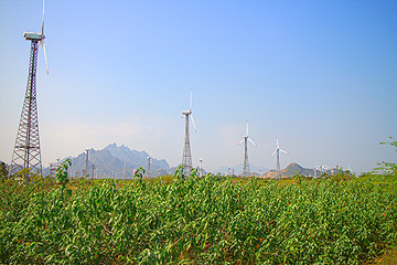 Image showing Energy alternatives 6. Wind farm in Indian province of Kerala. 
