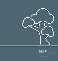 Image showing Tree standing alone symbol, design webpage, logo template corpor