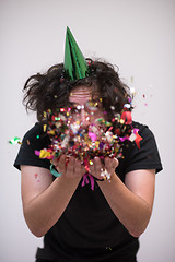 Image showing confetti man on party