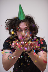 Image showing confetti man on party