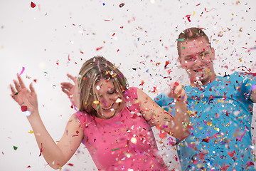 Image showing romantic couple celebrating