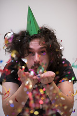 Image showing confetti man on party