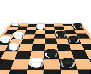 Image showing Desk game of checkers