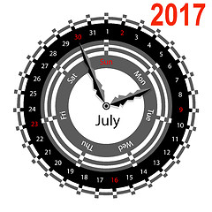 Image showing Creative idea of design a Clock with circular calendar