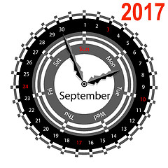 Image showing Creative idea of design a Clock with circular calendar