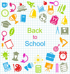 Image showing Kit of School Colorful Simple Objects 
