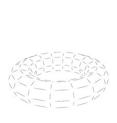 Image showing Wireframe Polygonal 3D Torus