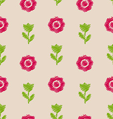 Image showing Seamless Floral Texture, Vintage Pattern for Textile