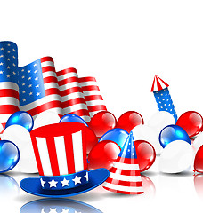 Image showing Festive Background in American National Colors