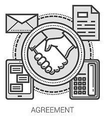 Image showing Agreement line icons.
