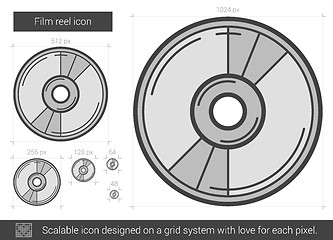 Image showing Film reel line icon.