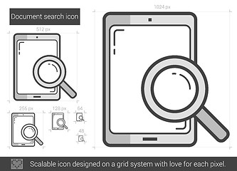 Image showing Document search line icon.